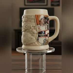 NASCAR Dale Earnhardt Sr. Sculptured Relief Hoffbrau Sportstein/Mug New In Box.